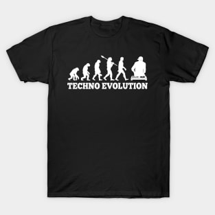 Techno Evolution Music Dance Cross Electronic Trance EDM T-Shirt